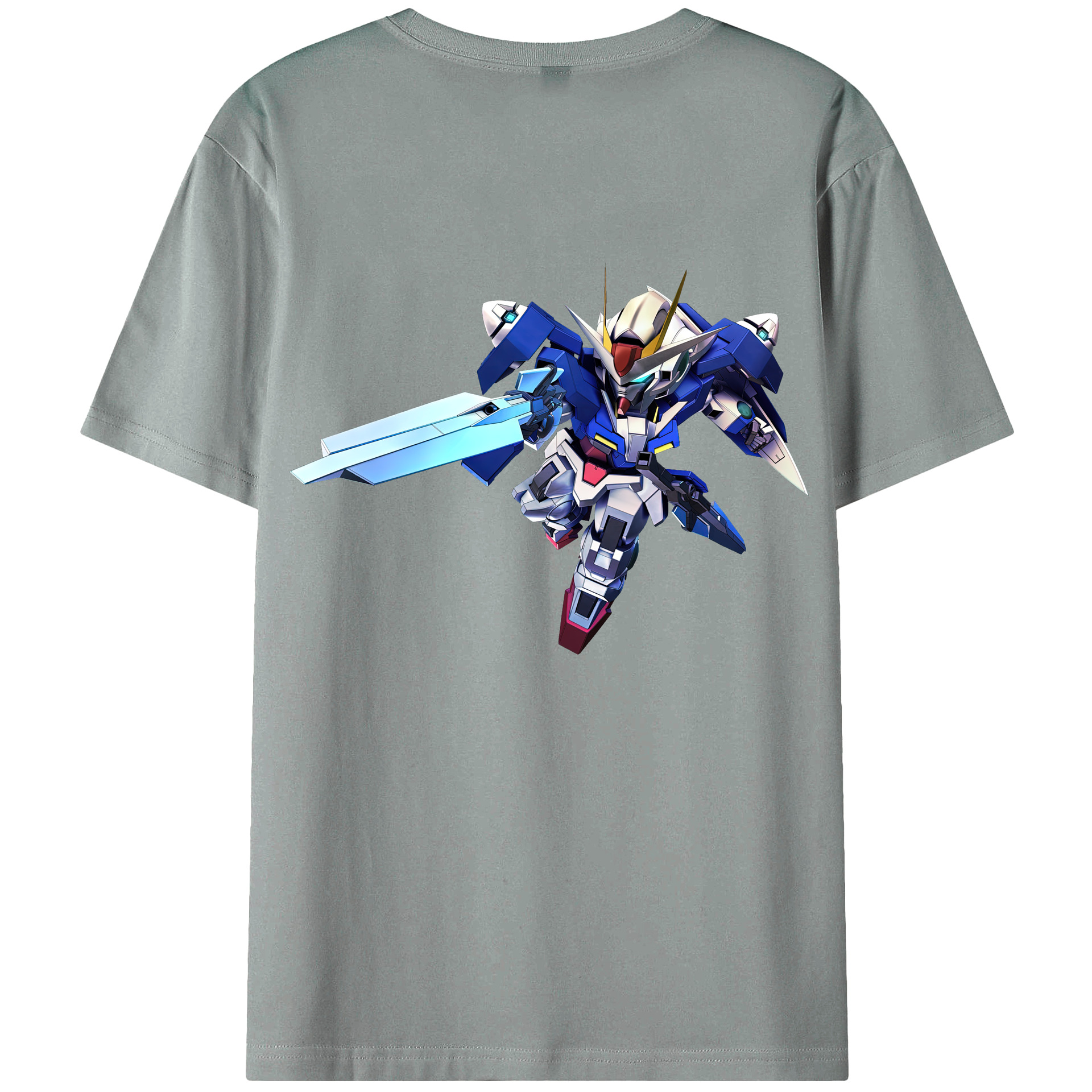 （画像用） 機動戦士ガンダム Mobile Suit Gundam 綿100％ メンズ半袖Tシャツ（バックプリント） 通気性